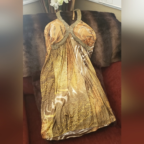 Halter dress with chain detail by Muse for Boston Proper. Size 4. - Picture 1 of 6